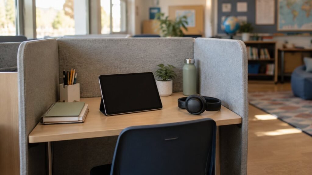 A quiet work space that supports ADHD IEP goals