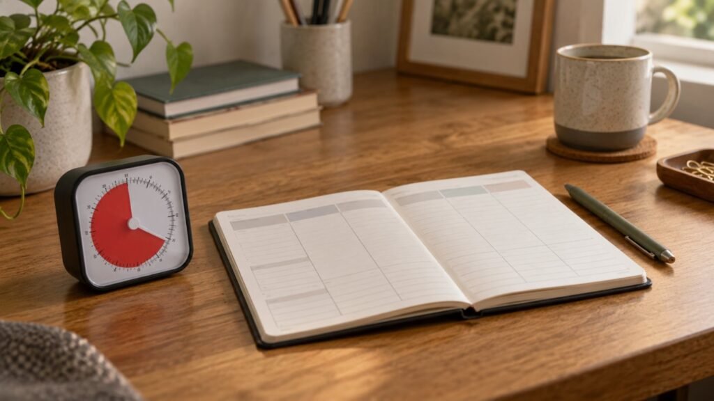 Visual timer and planner to manage ADHD time blindness
