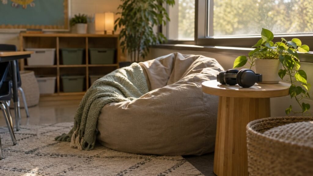 Quiet space in a classroom for anxiety IEP goals