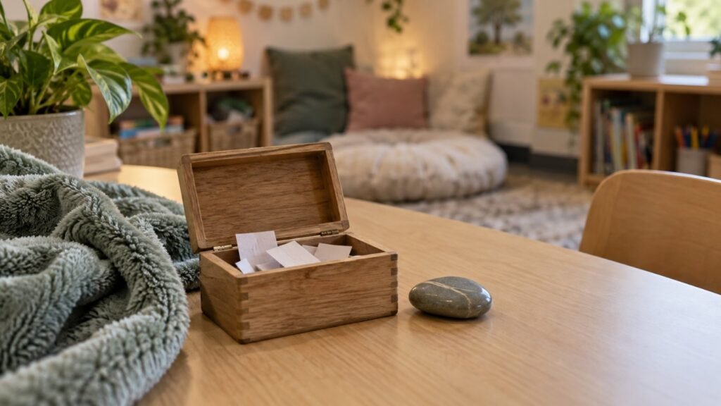 Worry box used to support anxiety IEP goals
