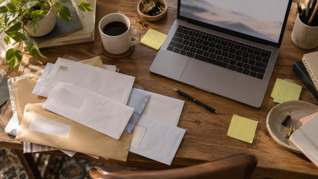 Executive dysfunction in adults: an overwhelmed desk with unopened mail