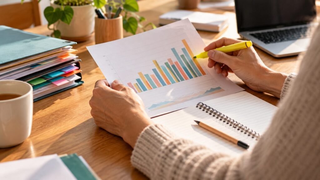 FAPE in special education: teacher reviewing progress data