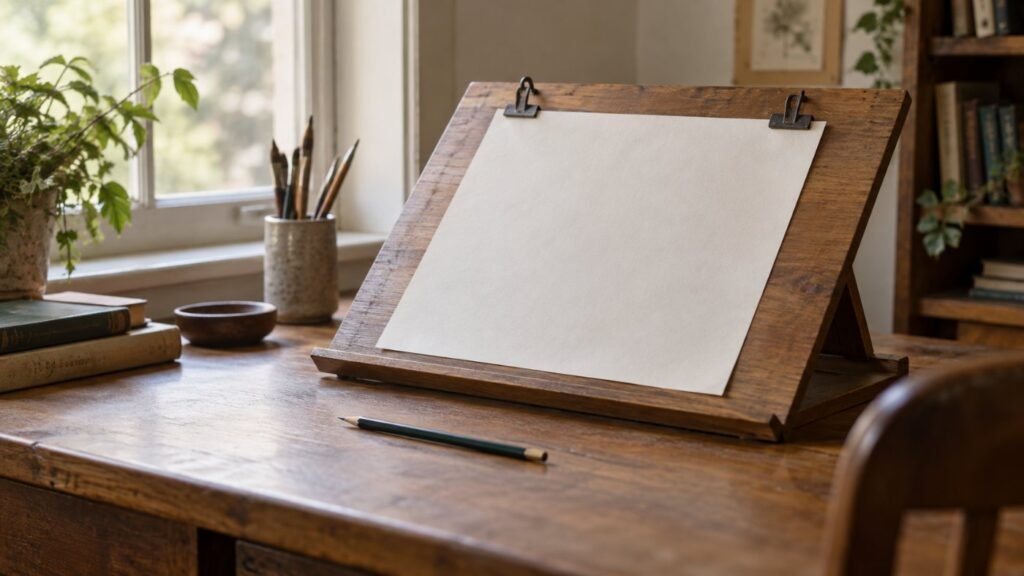 Slant board used as a handwriting accommodation