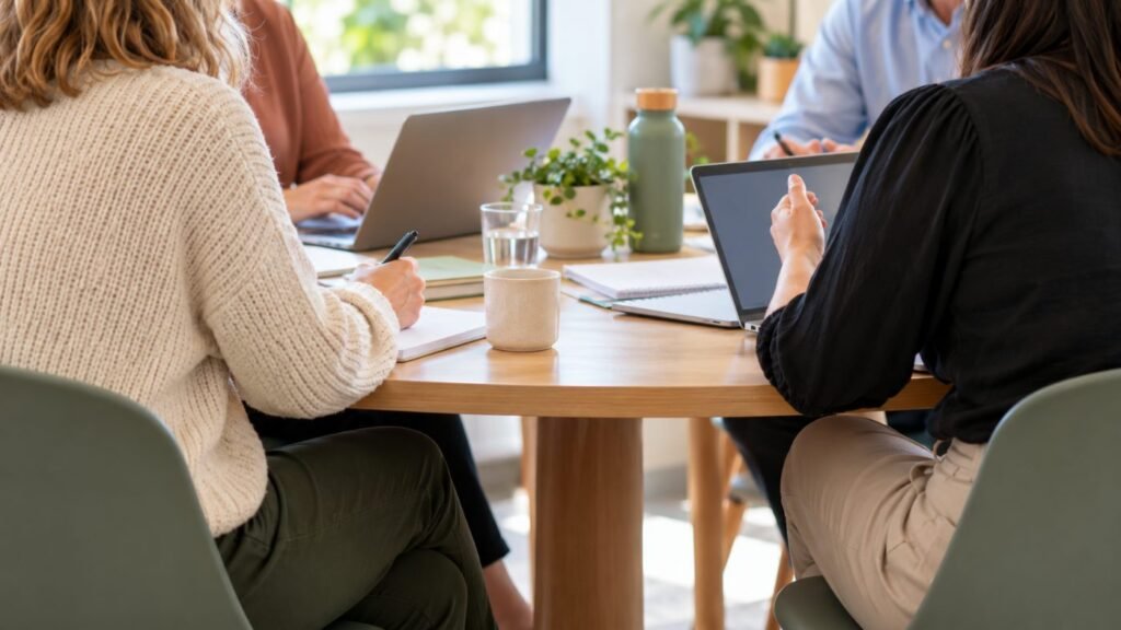 IDEA special education law: IEP team meeting around a school table