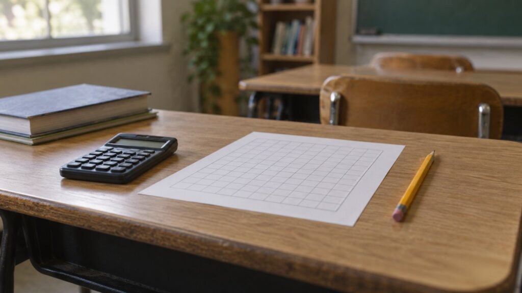 Calculator and reference chart as supports for math calculation IEP goals