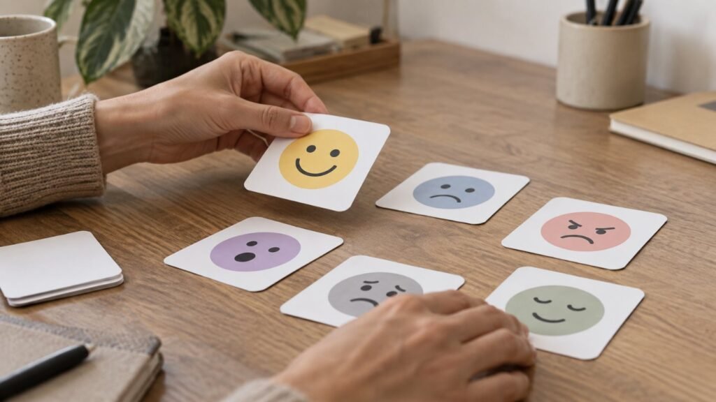 Emotion cards used for pragmatic language IEP goals