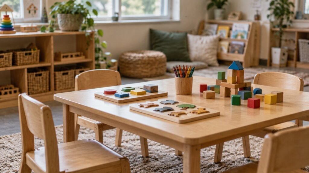 Preschool play table for practicing preschool IEP goals