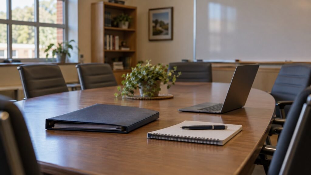 IEP meeting table where students practice self-advocacy