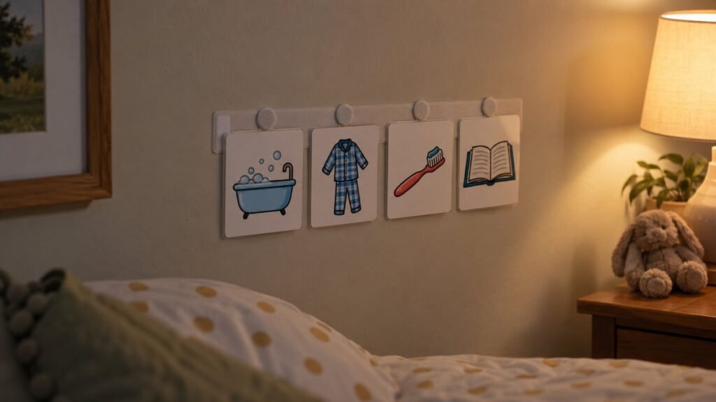 Sleep problems in autistic children: a visual bedtime routine with picture cards