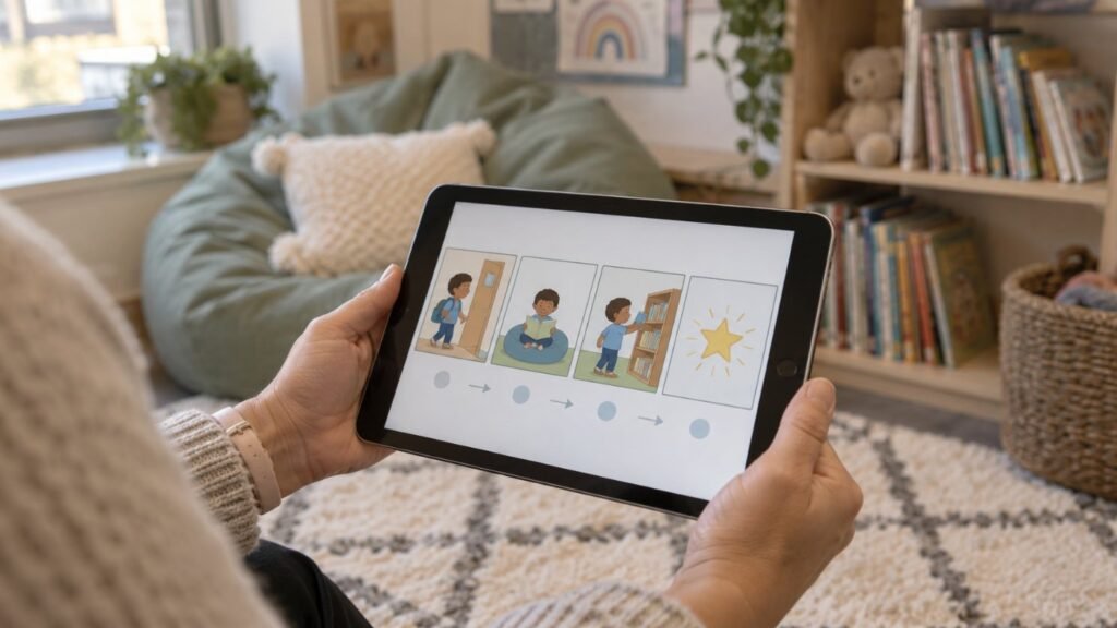 Digital social stories in the classroom on a tablet