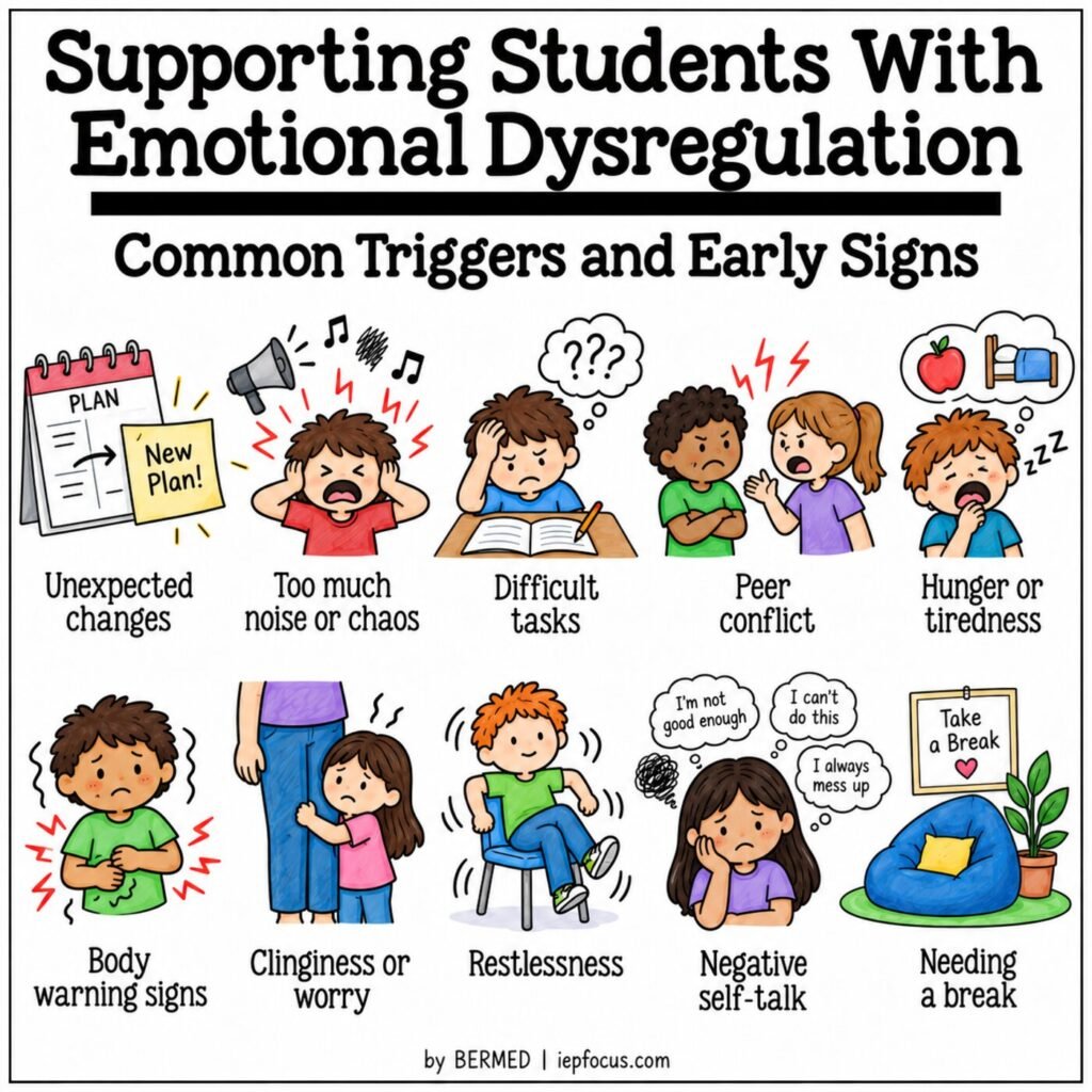 Common triggers and early signs of emotional dysregulation