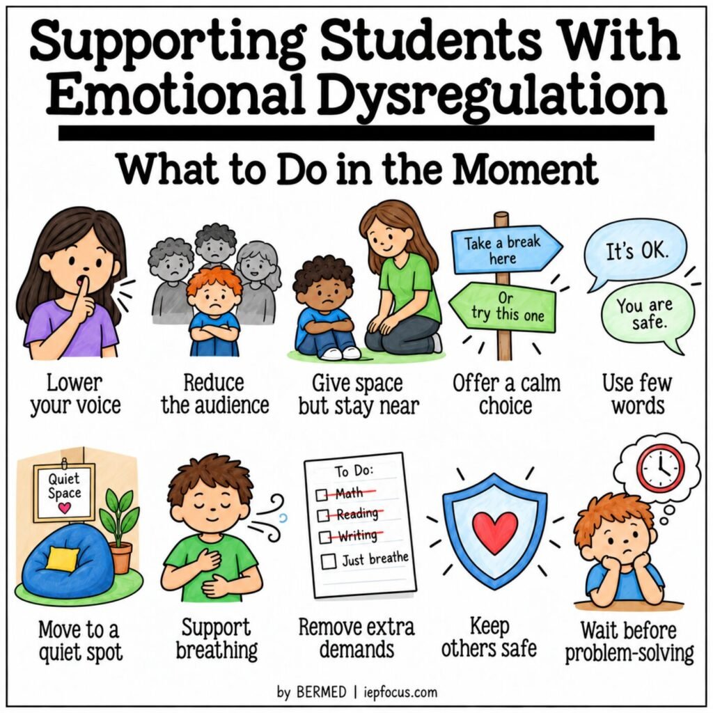 What to do in the moment when a student is dysregulated
